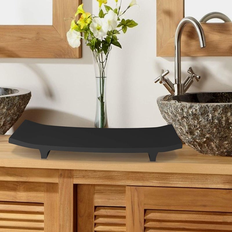Nu-Steel nu steel Loft Amenity Tray in Shiny Black Resin Finish - Image 2